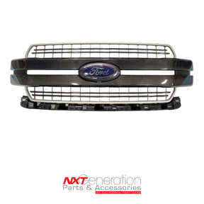 2015-2016-2017-2018-2019-2020-Ford-F-150-Lariat-front-grille-assembly-carbon-fiber-6-bar-replacement-EXT-150-305-JL3Z-8200-JN-JL3Z8200JN-NXT-Generation-California-Pony-Cars-front-view