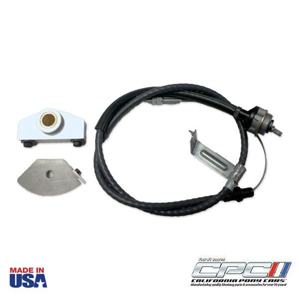 MustangSteve Clutch Cable Kit With Pedal For 1965-1966 Mustang T5 Conversion