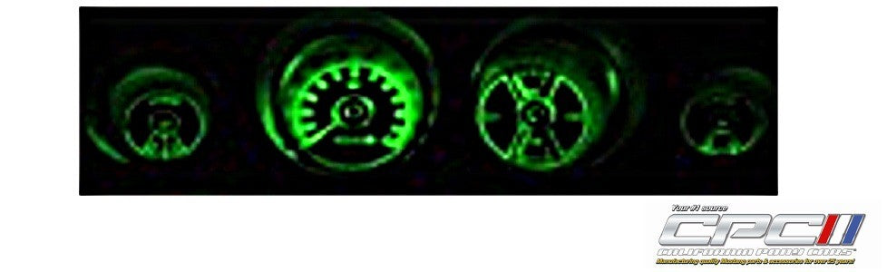 1969-1970 LED Gauge Kit, Green | California Pony Cars