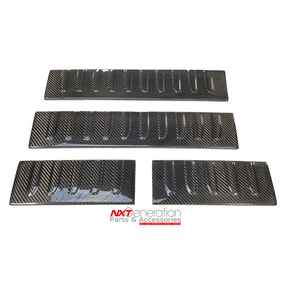 2015-2016-2017-2018-2019-2020-2021-2022-2023-Ford-F-SERIES-F-150-Raptor-Real-Carbon-Fiber-4-piece-DOOR-SILL-PLATES-replacements-Crew-cab-four-door-INT-159-258-top-view-NXT-Generation-California-Pony-Cars