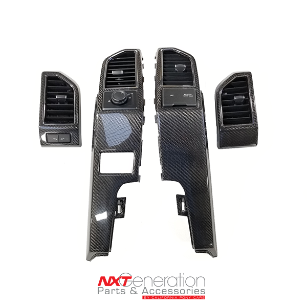 2015 2020 Ford F 150 Carbon Fiber 4pc Dash Air Vent Bezel
