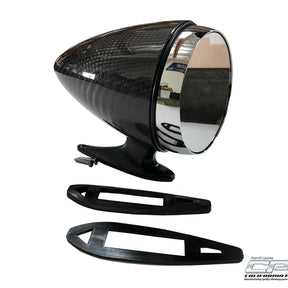 1965-1966-1967-1968-1969-Ford-Mustang-carbon-fiber-outside-bullet-mirror-rotunda-style-driver-side-door-side-view