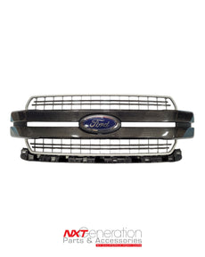 2015-2016-2017-2018-2019-2020-Ford-F-150-Lariat-front-grille-assembly-carbon-fiber-6-bar-replacement-EXT-150-305-JL3Z-8200-JN-JL3Z8200JN-NXT-Generation-California-Pony-Cars-front-view