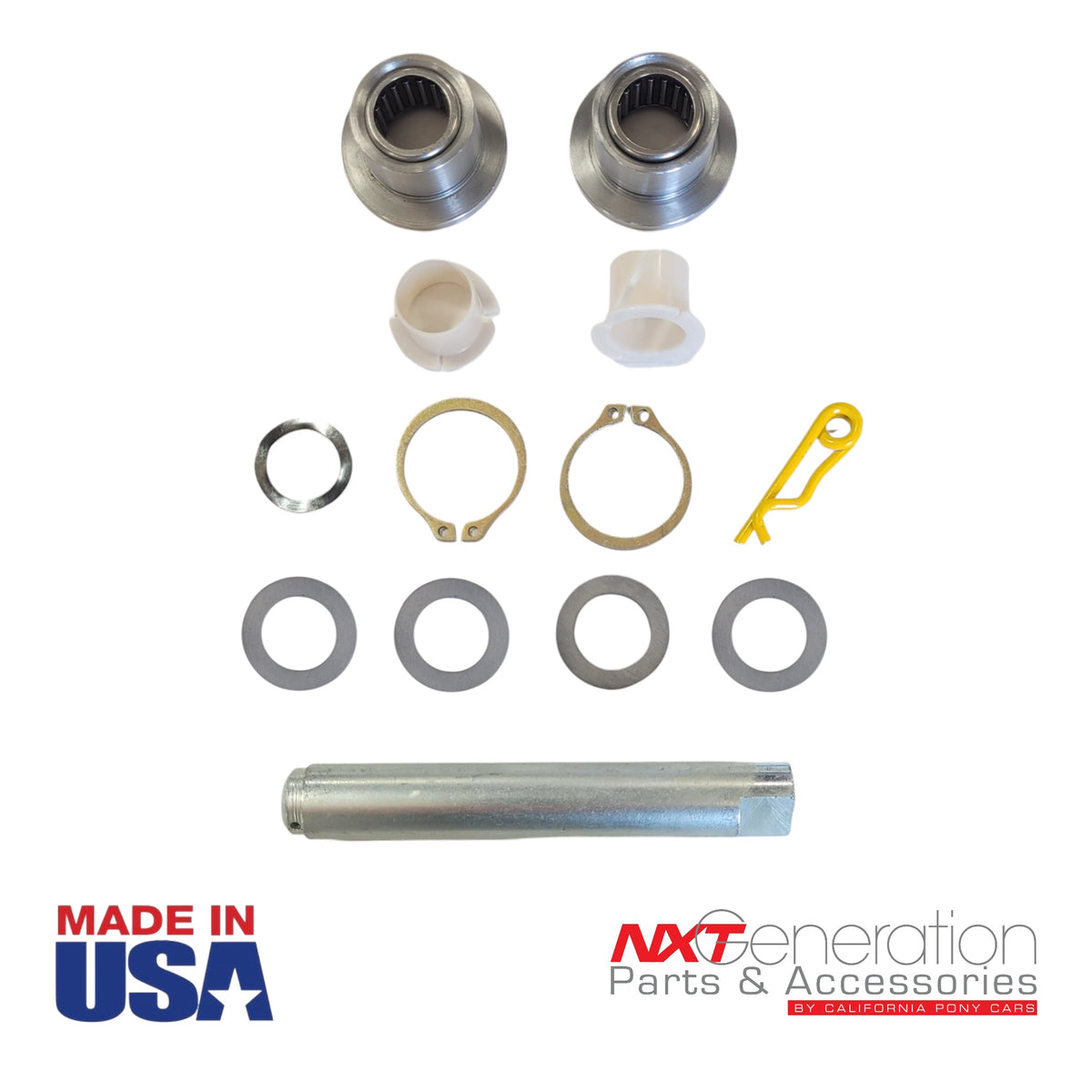 parts for pedal cars 1964–1973 Mustang & Classic Ford Clutch Pedal Shaft Repair Kit | Roller Bearing Upgrade