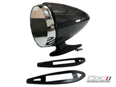 1965-1973 Ford Mustang Carbon Fiber Bullet Mirror Assembly "Convex"