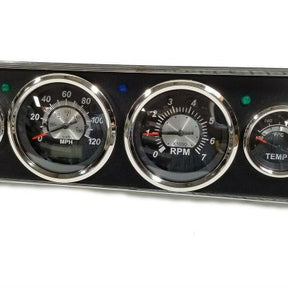 1964-1965-1966-Mustang-Billet-Aluminum-6-six-gauge-Performance-instrument-cluster-Panel-front-view-USA-Made-camera-case-finish-front-view-INT-646-130