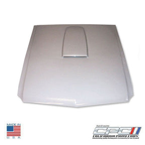 1965–1966 Mustang GT350 Style Fiberglass Hood with Metal Frame – USA Made