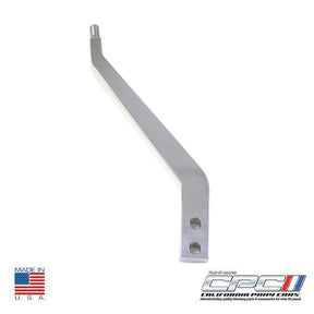 Side view of California Pony Cars 1965-1973 t5 billet aluminum shift lever used on tremec and borgwarner 5-speed manual transmissions, made in USA, tra-000-414