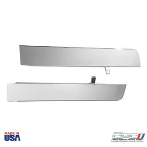 1967 Mustang grille bar spears, OEM C7ZZ-8390-B and C7ZZ-8390-C reproduction, triple chrome plated and Made in USA by California Pony Cars.