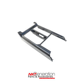 Side view of 2015-2020 F-150 Raptor, lariat, limited and platinum carbon fiber center console trim bezel replacement. P/N INT-159-253 by NXT-Generation
