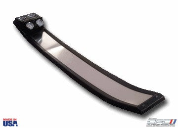 Side view of 1965-1968 Mustang coupe overhead console with gauge pods map lights and aluminum insert. INT-658-119 Made in USA 