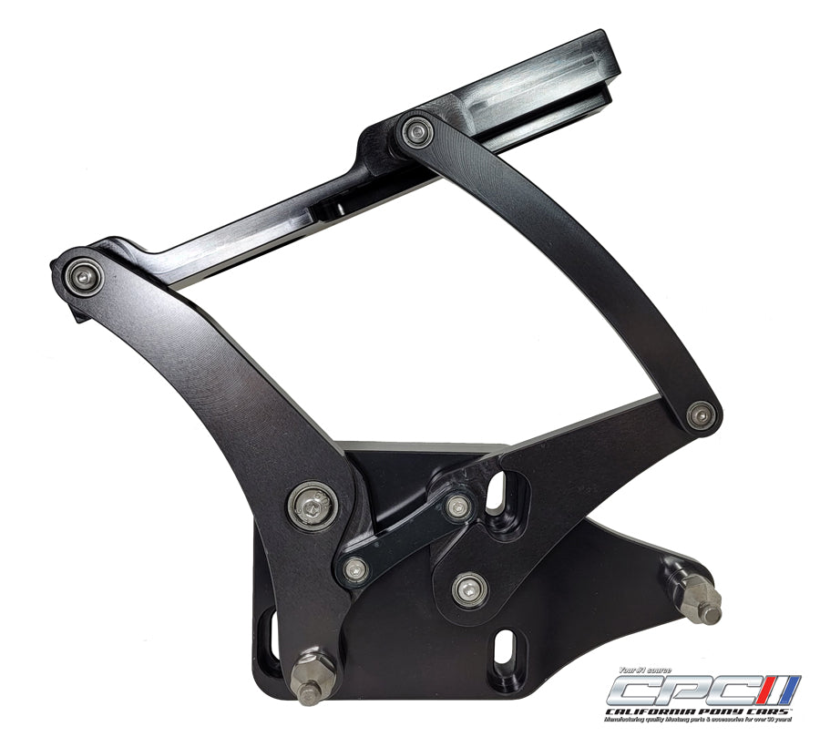 19671970 Ford Mustang Billet Aluminum Hood Hinges, Black Powder Coat