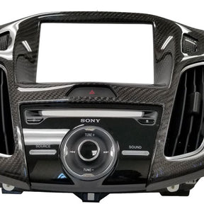 2012-2018-Ford-Focus-ST-RS-carbon-fiber-Radio-Trim-Bezel-Cover-front-view